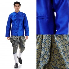 Blue Traditional Thai Dress Thai Costume For Men THAI215